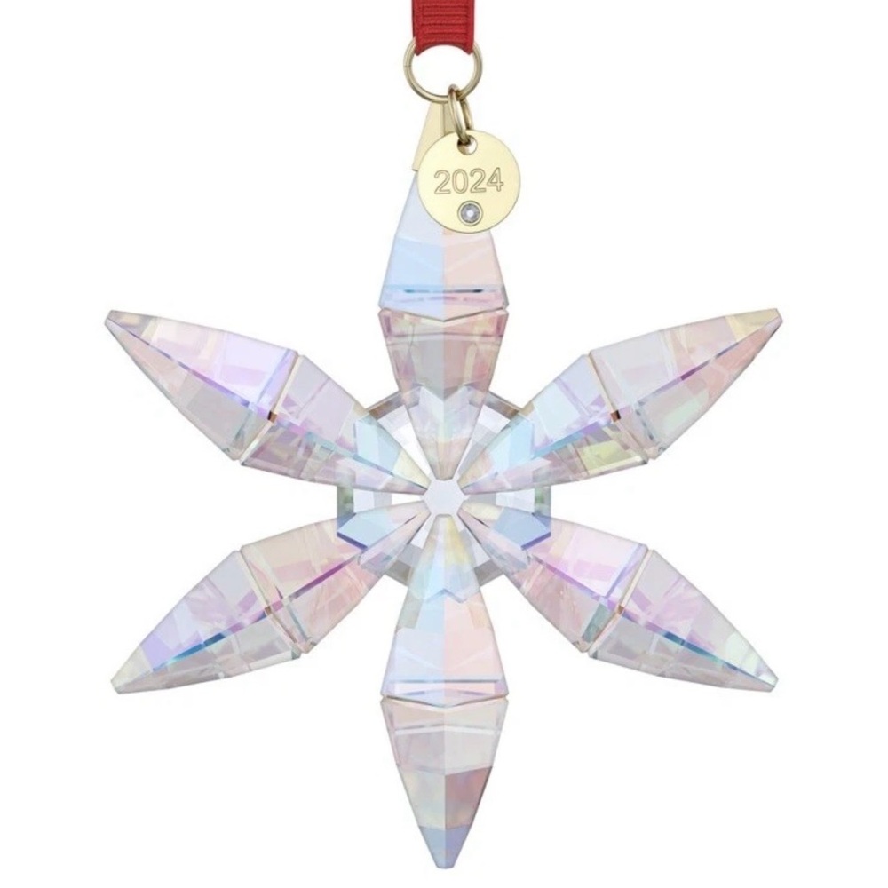 NIB Swarovski Exclusive 2024 Limited Ed  Snowflake AB Crystal Ornament #5702378